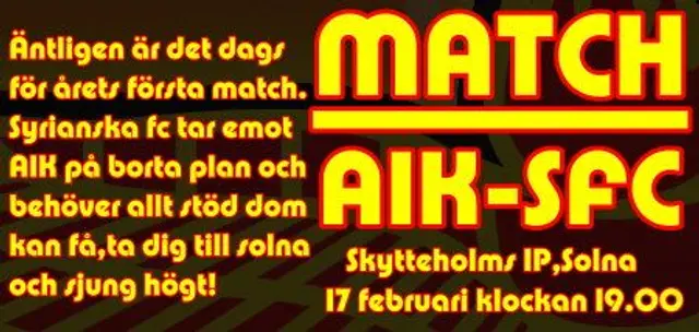 AIK - Syrianska i &aring;rets f&ouml;rsta tr&auml;ningsmatch