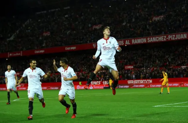 Sevilla - Malaga 4-1. Sevilla glänste när Rami såg rött.