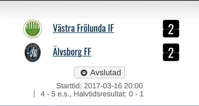 Strafförlust för VF i Västra Cupens semifinal