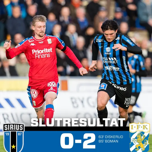 Matchrapport IK Sirius - IFK Göteborg