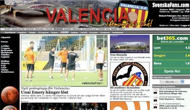 Valencia byter design - F&ouml;rst p&aring; Spaniensektionen