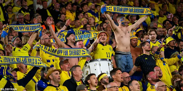 TV: Supportrarna efter vinsten mot Ukraina