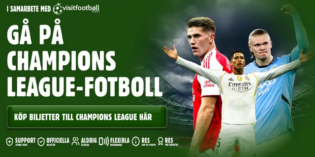 Se Champions League live – boka biljetter direkt via SvenskaFans