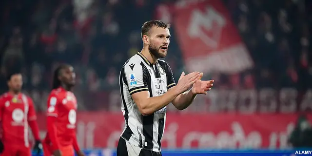 Jesper Karlström gjorde sitt debutmål i Serie A