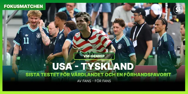 Inför Fokusmatchen: USA - Tyskland