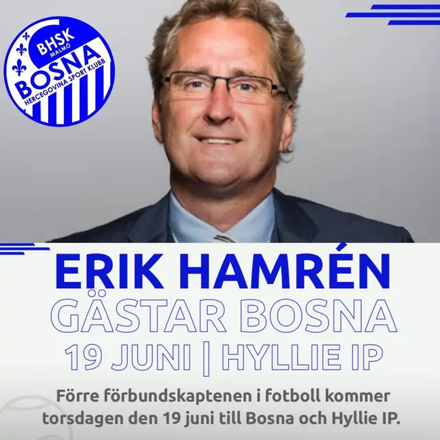 Erik Hamrén gästar Bosna på Hyllie IP!