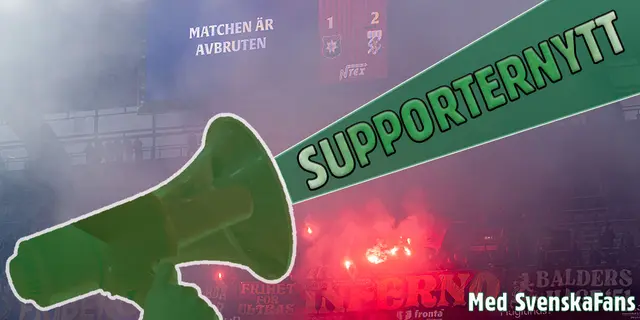 Supporternytt: Avbrutna matcher och rörliga tifon