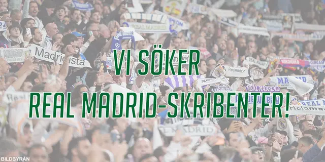 Real Madrid-redaktionen söker förstärkning!