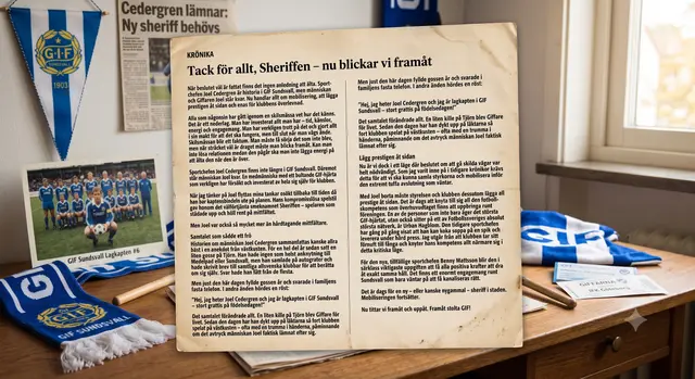 Tack för allt, Sheriffen – nu blickar vi framåt