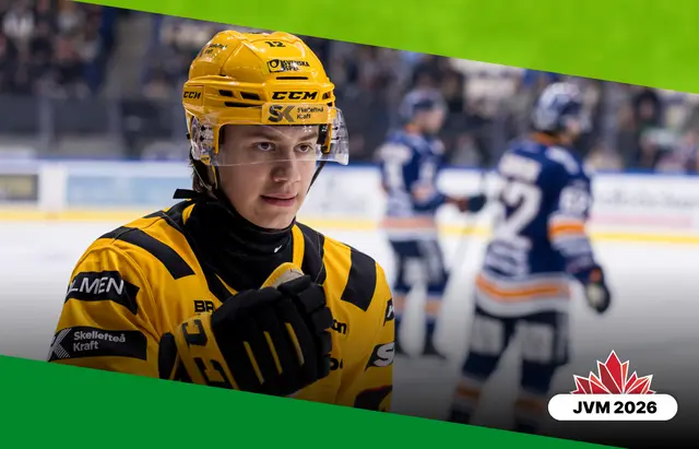 Skellefteå-forward petas från JVM-truppen