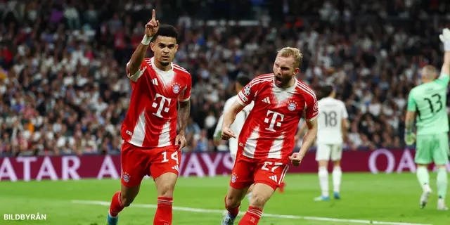 TV: Bayern tar ledningen mot Real Madrid
