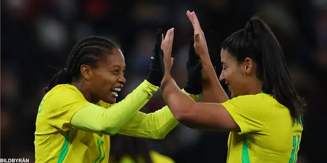 Brasilien spelade ut England på bortaplan