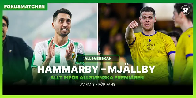Inför Fokusmatchen: Hammarby IF – Mjällby AIF