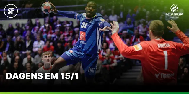 Dagens EM 15/1: Skralt på läktarna i fransk målfest