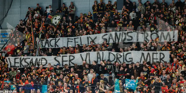 Fansens kaxiga banderoll: ”Leksand ser vi aldrig mer”