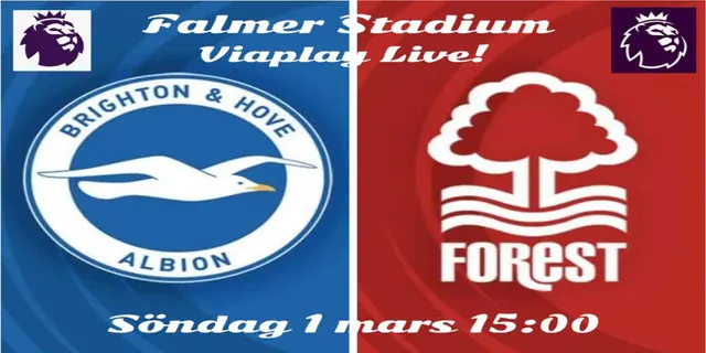 Inför: Brighton & Hove Albion - Nottingham Forest