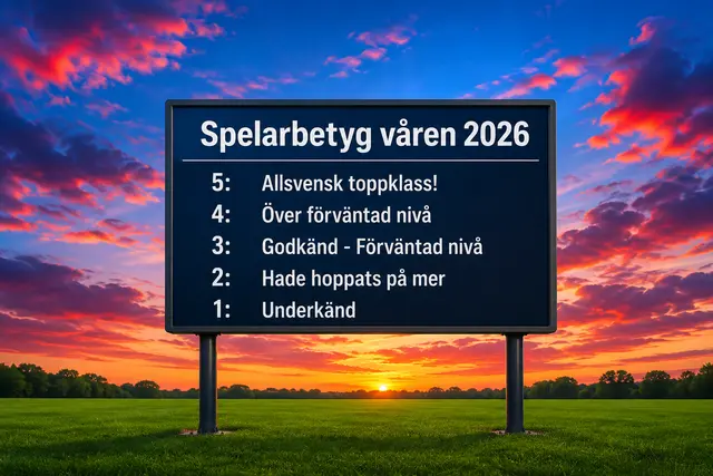 Spelarbetyg - Vårsäsongen 2026!