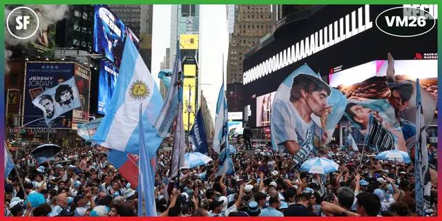 Galna uppladdningen: 50 000 argentinare tar över New York