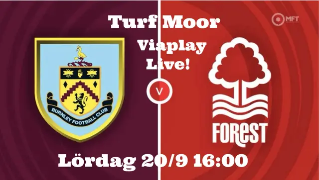 Inför: Burnley - Nottingham Forest