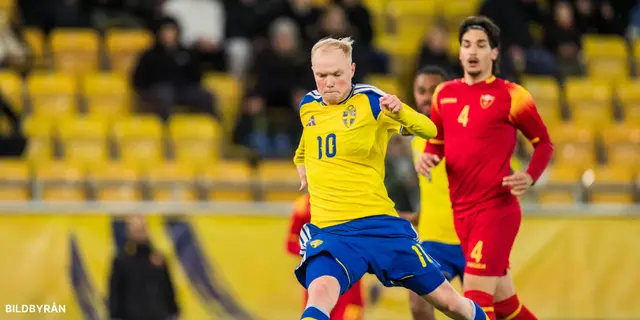 Sveriges U21 spelar lika mot Montenegro