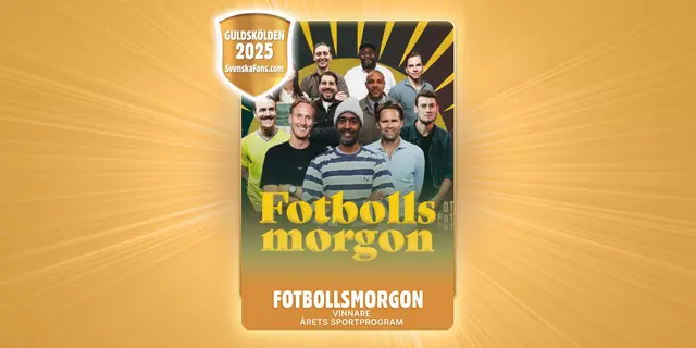 Guldskölden 2025 – dubbla priser till Fotbollsmorgon 