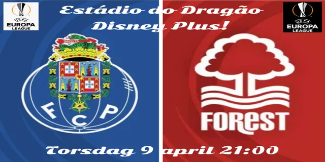FC Porto och Nottingham Forest möts i en av kvartsfinalerna i  UEFA Europa League säsongen 2025/26