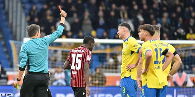 TV: Braunschweigs Yardimci utvisad efter struptag