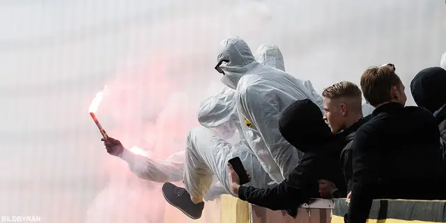 Elfsborg-supportrar eldade HBK-banderoll